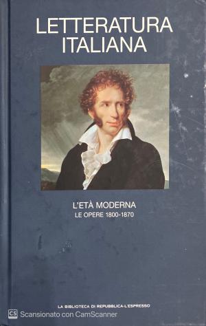 LETTERATURA ITALIANA. L'ETA' MODERNA. VOLUME 9